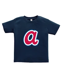 Soft as a Grape Toddler Navy/Gray Atlanta Braves Cooperstown Collection T-Shirt, Set of 2