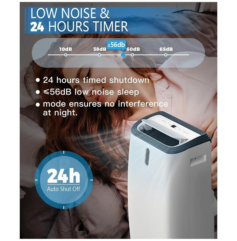 Cowsar Portable Air Conditioner 12000 Btu,Portable Ac Unit for Room Cools up to 550 Sq.ft,Air Conditioner Portable 3-in-one for Cooling,Dehumidifier&F