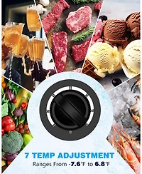 Cowsar 7.0 Cu.Ft Chest Freezer with Removable Basket and Bottom Defrost Water Drain Freestanding Top Open Door, 7 adjustable thermostatsensure .An ide