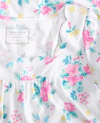 Charter Club Women's Cotton Scalloped Short-Sleeve Chemise, Exclusively at Macy's