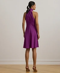 Lauren Ralph Women's Charmeuse Halter Cocktail Dress