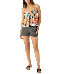 O'Neill Juniors' Reeta Printed Crinkled Sleeveless Top