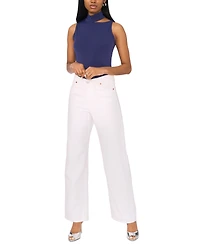 1.state Women's Mock Neck Cutout Sleeveless Top
