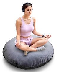 Cheer Collection Extra Large Round Floor Decorative Pillow, 32" x