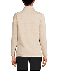 Lands' End Women's Sweater Fleece Quarter Zip Pullover