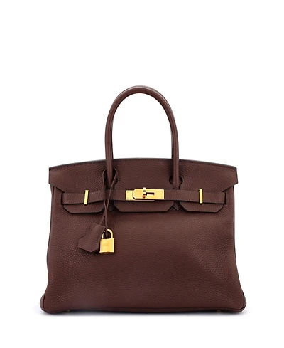 Pre-Owned Hermes Birkin 30 Handbag Clemence with Gold Hardware