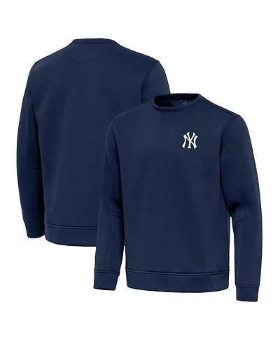 Antigua Men's Navy New York Yankees Relevant Lightweight Pullover Sweatshirt