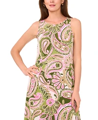 Msk Women's Paisley-Print Sleeveless Maxi Dress