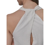 Dkny Jeans Women's V-Neck Racerback Swing Dress - IVY