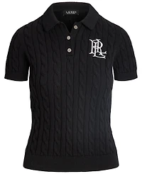 Lauren Ralph Women's Cable-Knit Polo Shirt