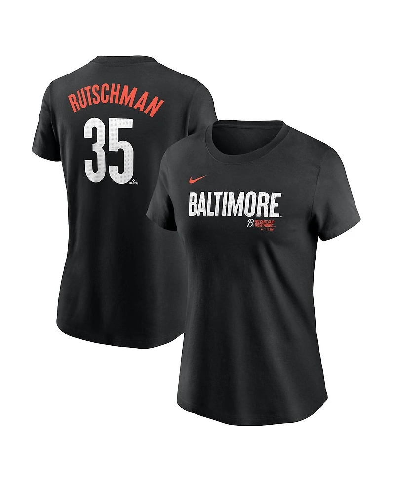 Nike Women's Adley Rutschman Black Baltimore Orioles City Connect Fuse Name Number T-Shirt