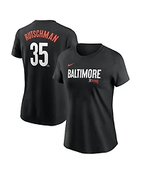Nike Women's Adley Rutschman Black Baltimore Orioles City Connect Fuse Name Number T-Shirt