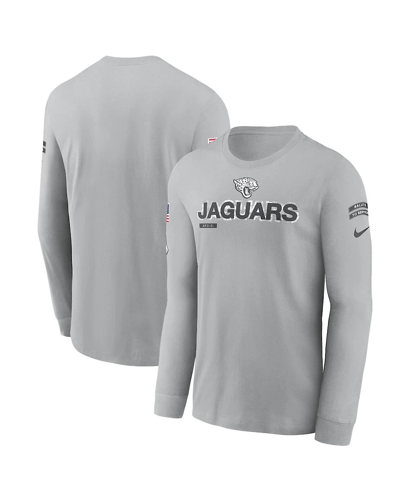 Nike Men's Gray Jacksonville Jaguars 2024 Salute to Service Long Sleeve T-Shirt