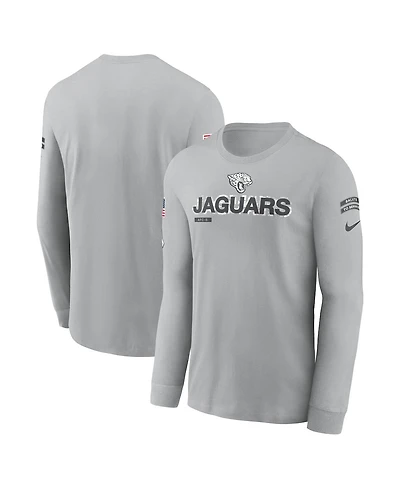Nike Men's Gray Jacksonville Jaguars 2024 Salute to Service Long Sleeve T-Shirt