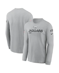 Nike Men's Gray Jacksonville Jaguars 2024 Salute to Service Long Sleeve T-Shirt