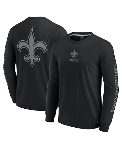 Fanatics Men's Black New Orleans Saints Elements Strive Long Sleeve T-Shirt