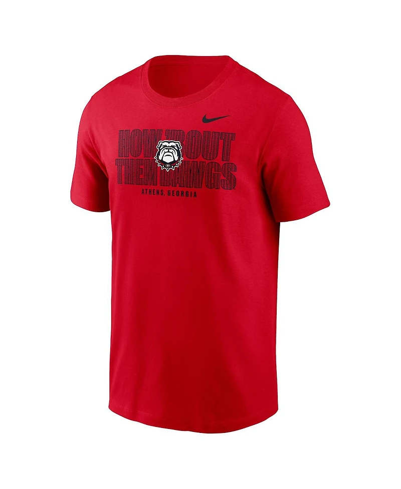 Nike Men's Red Georgia Bulldogs Campus Local T-Shirt