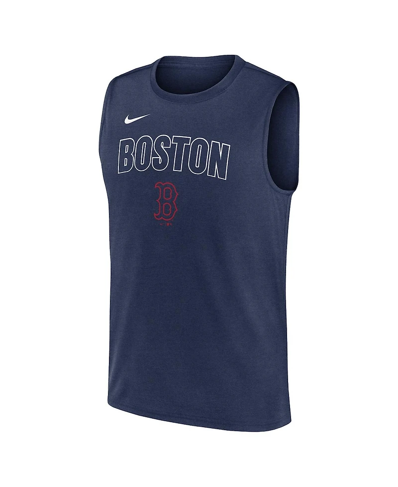 Nike Men's Navy Boston Red Sox Knockout Performance Muscle Tank Top