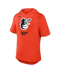 Nike Men's Orange Baltimore Orioles Tri-Blend Performance Hoodie T-Shirt