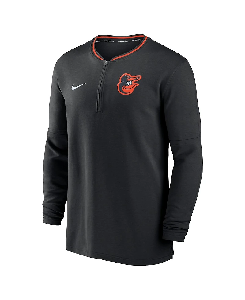 Nike Men's Black Baltimore Orioles Authentic Collection Performance Half-Zip Top