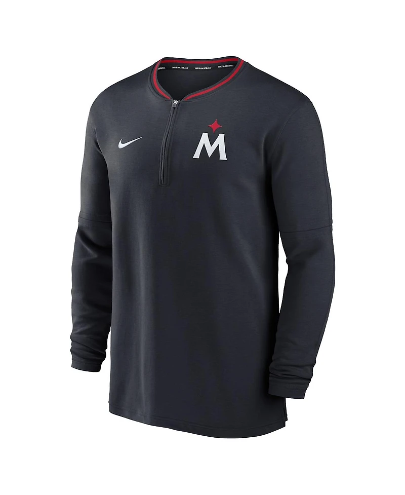 Nike Men's Navy Minnesota Twins Authentic Collection Performance Half-Zip Top