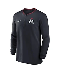 Nike Men's Navy Minnesota Twins Authentic Collection Performance Half-Zip Top