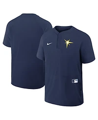 Nike Men's Navy Tampa Bay Rays Authentic Collection Raglan Short Sleeve Windshirt