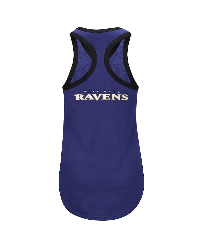 G-iii 4Her by Carl Banks Women's Purple Baltimore Ravens Tater Racerback Tank Top
