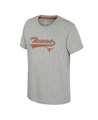 Colosseum Big Boys and Girls Heather Gray Texas Longhorns Airball Baseball T-Shirt