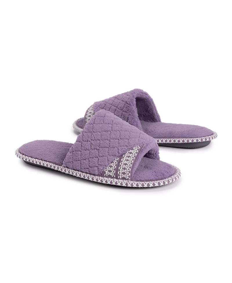 Muk Luks Women's Sally Open Toe Scuff Slippers