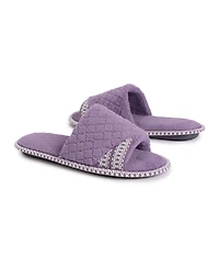 Muk Luks Women's Sally Open Toe Scuff Slippers