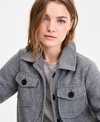 Steve Madden Women's Collared Button-Front Jacket