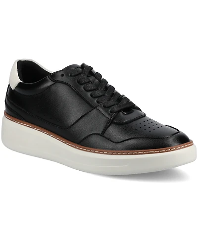 Vance Co. Men's Hustle Comfort Perforated Low Top Flexible Court Sneakers