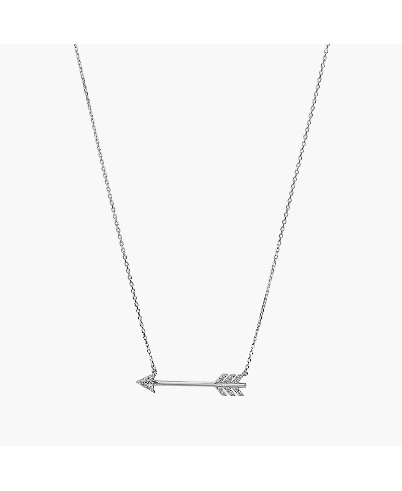 Sterling Silver Chevron Arrow Pendant Necklace