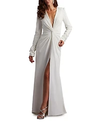 Tadashi Shoji Women's Bates Twist-Front Gown