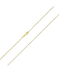 Bling Jewelry Box Chain Link 1MM Thin 10 Gauge Necklace Gold Plated .925 Sterling Silver