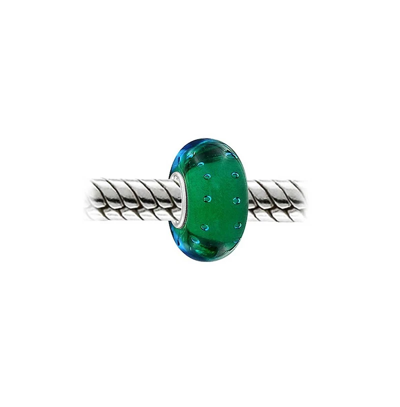 Bling Jewelry Murano Glass Charm Bead Sterling Silver Core Green Pink Blue Aqua Red Ocean Spacer