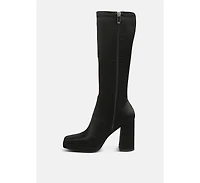 Presto Womens Stretchable Satin Long Boot