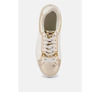 Women Nemo Contrasting Metallic Faux Leather Sneakers