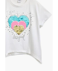 Desigual Girls Girls's Heart T-shirt with rhinestones