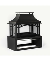 Streamdale Steel wood outdoor fireplace garden wood burning chimney