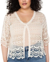 Liverpool Los Angeles Plus Size Crochet Lace Bolero
