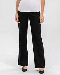 Pietro Brunelli Maternity Maternity Linen Mix Textured Elastic Waist Flared Robert Trousers