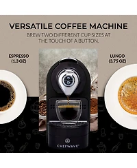 ChefWave Espresso Machine for Nespresso (Black), Capsule Holder and Cups Bundle