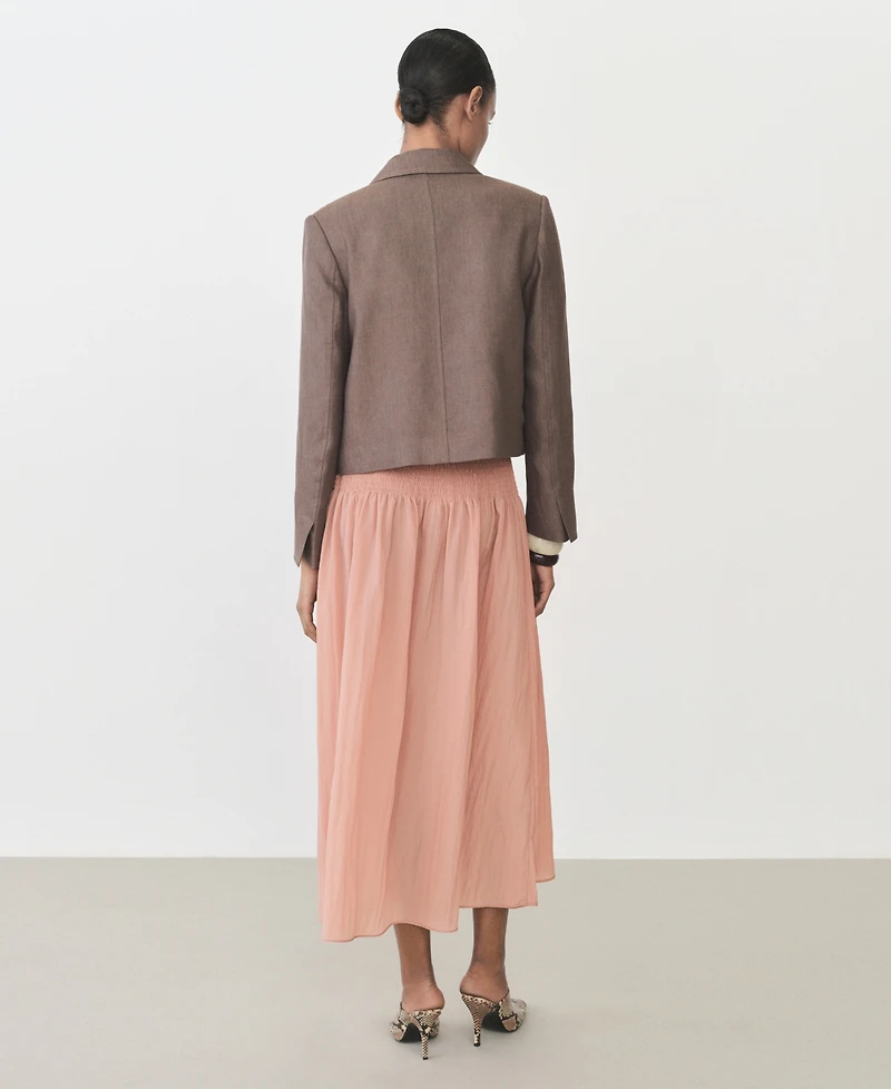 Mango Women's Gathered Midi Skirt