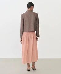 Mango Women's Gathered Midi Skirt
