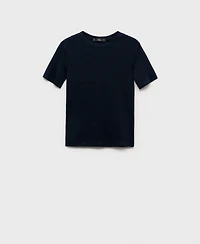 Mango Women's Short-Sleeved Linen T-Shirt