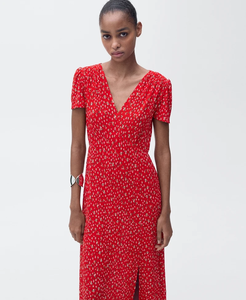 Mango Women's Midi Floral Dress