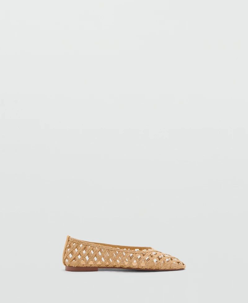 Mango Women's Natural Fiber Ballerinas Shoes
