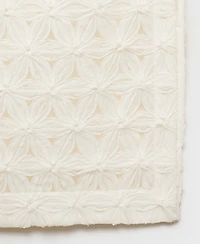 Mango Women's Openwork Textured Floral Skirt